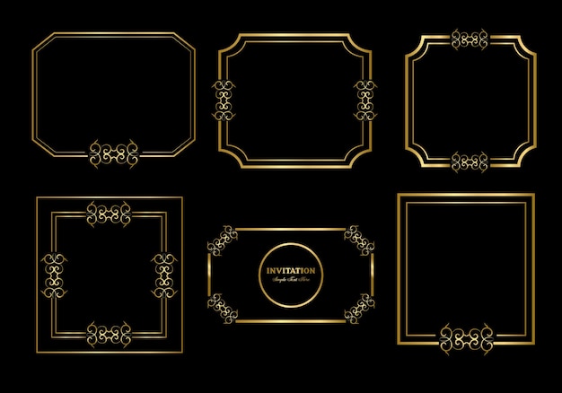 Double rectangle frame template, double line frame, draft element, Geometric, Vector illustration,