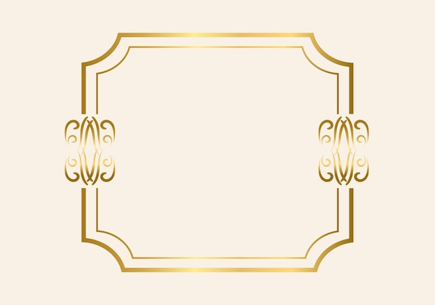 Double rectangle frame template, double line frame, draft element, Geometric, Vector illustration.