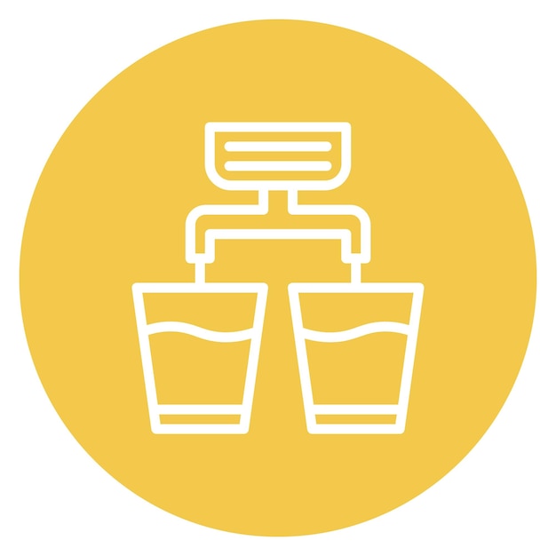 Double Shot icon vector image Can be used for Bar