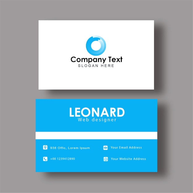 double side professional business card mockup vector illustration company card visiting card