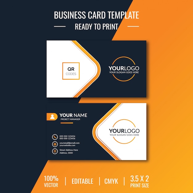 Double sided business card template design