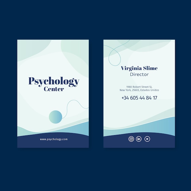 Vector double sided business card template