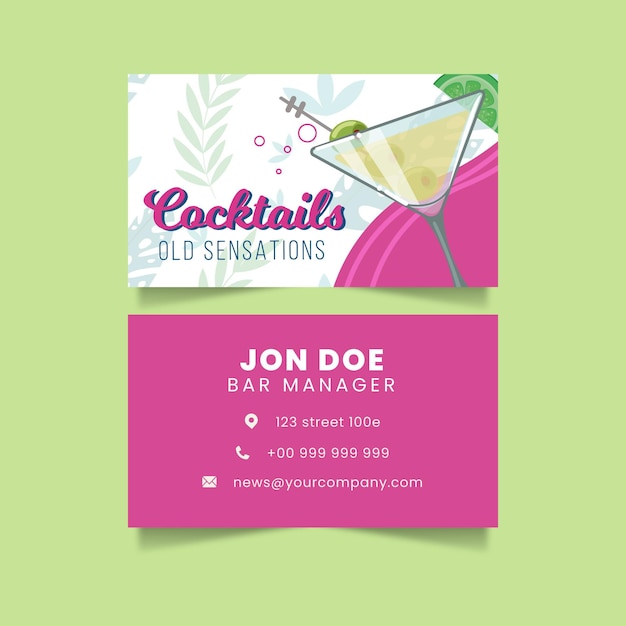 Double sided business card template