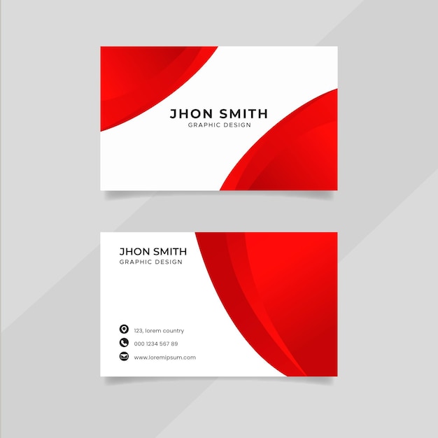 Vector double sided business card template