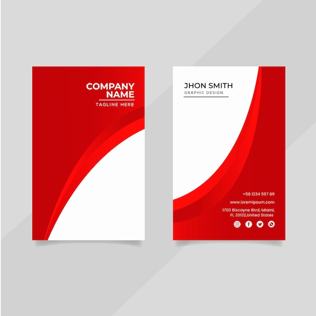 Vector double sided business card template