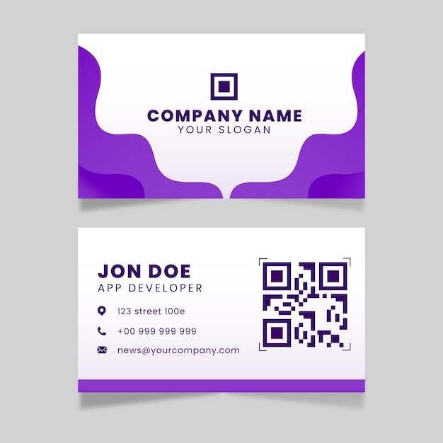 Vector double sided business card template