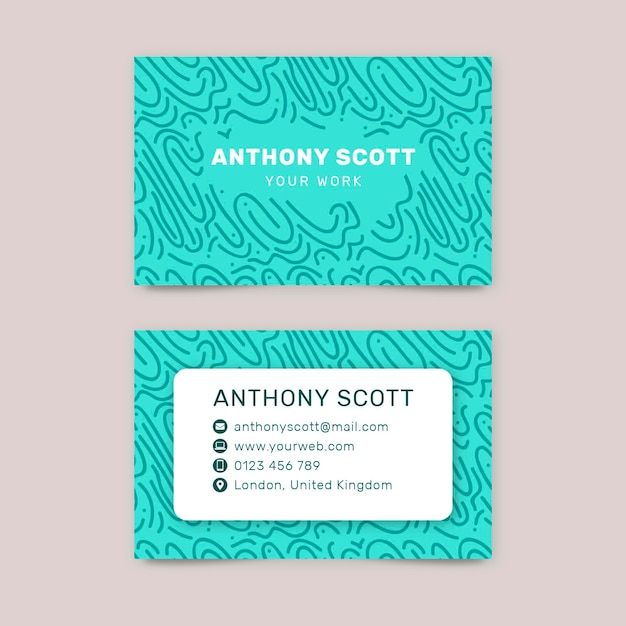 Vector double sided business card template