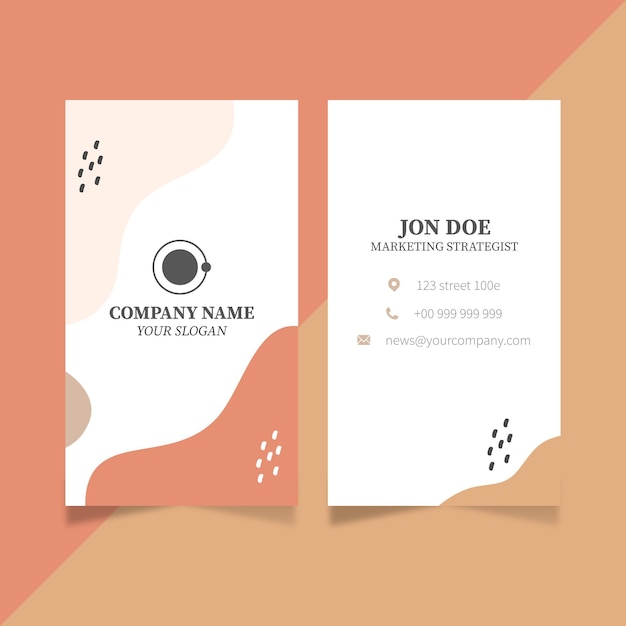 Double-sided business card template