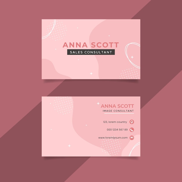 Vector double sided business card template