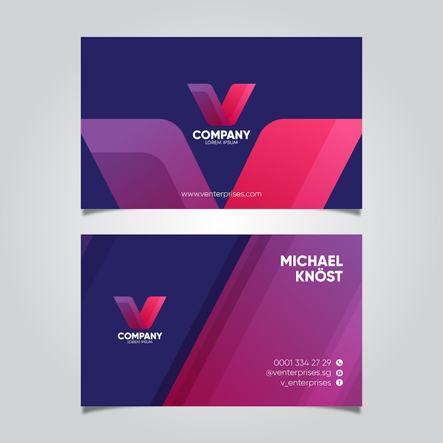 Double sided business card