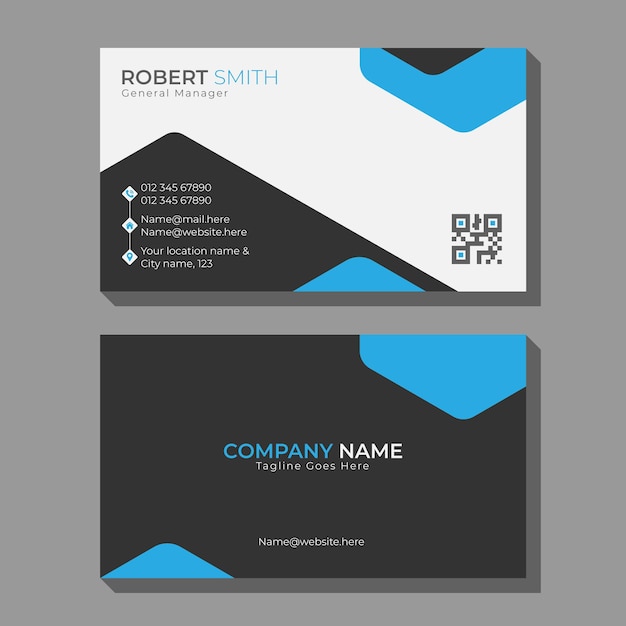 Double sided corporate business card template design