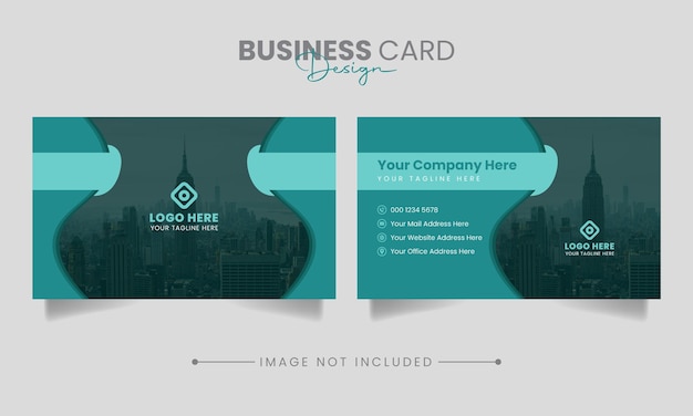 Double-sided creative business card visiting card name card template design vector