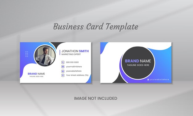 Double-sided ready print elegant business card visiting card design template with details