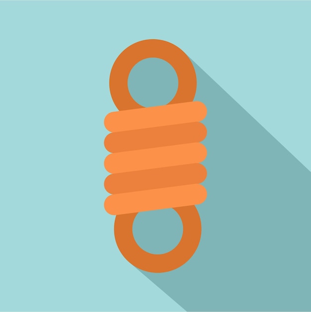 Double spring coil icon Flat illustration of double spring coil vector icon for web design