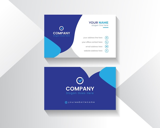 Doublesided creative business card template Portrait and landscape orientation