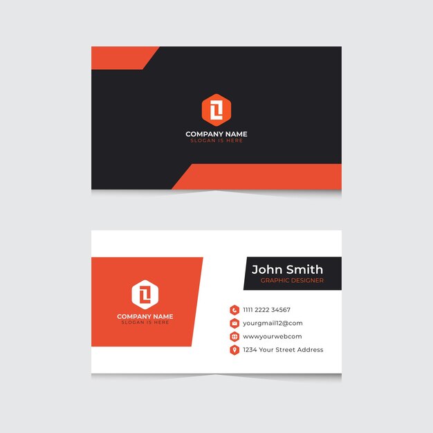 Vector doublesided creative business card template