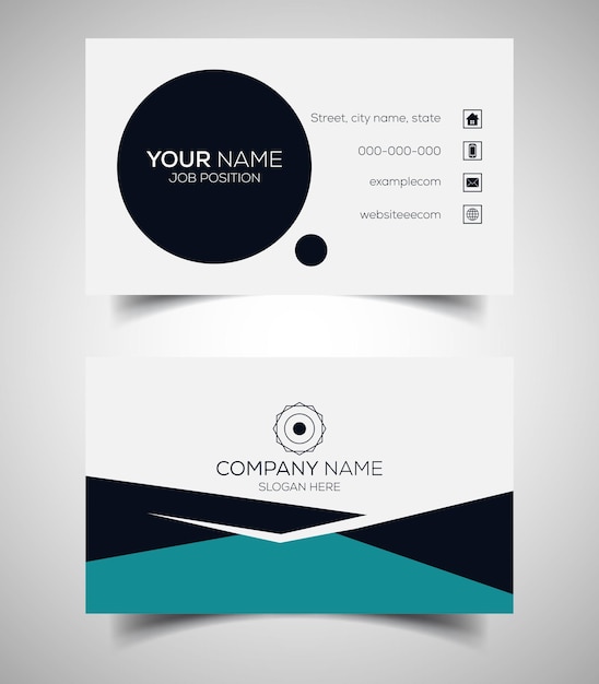 Doublesided creative and modern business card template Vector illustration