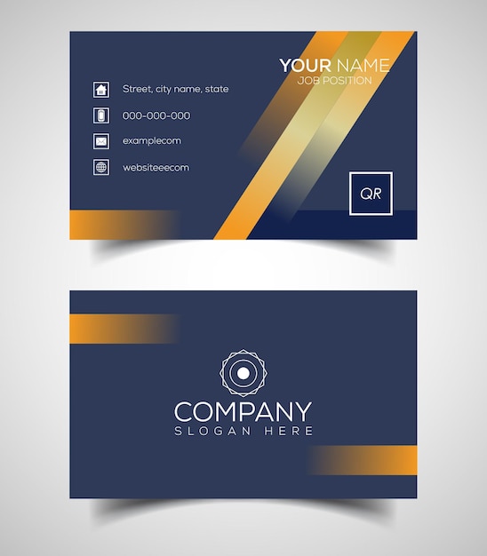 Doublesided creative and modern business card template Vector illustration