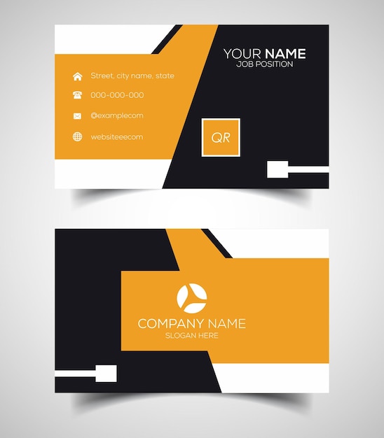 Doublesided creative and modern business card template Vector illustration