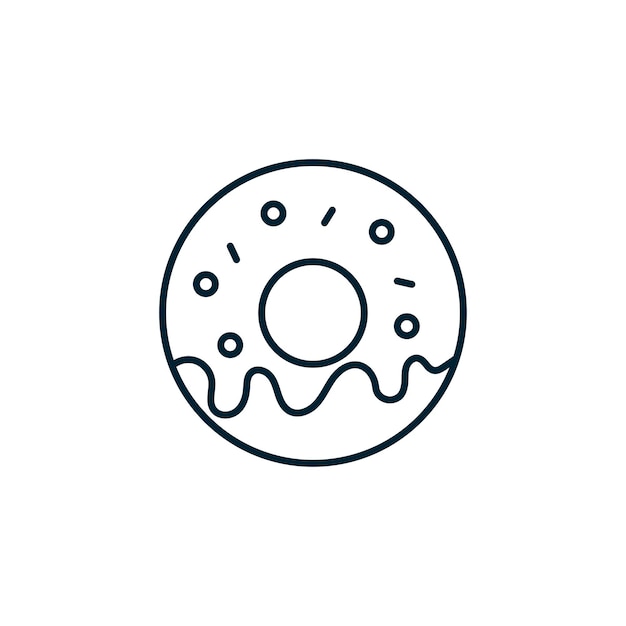 Vector doughnut icon vector design templates on white background