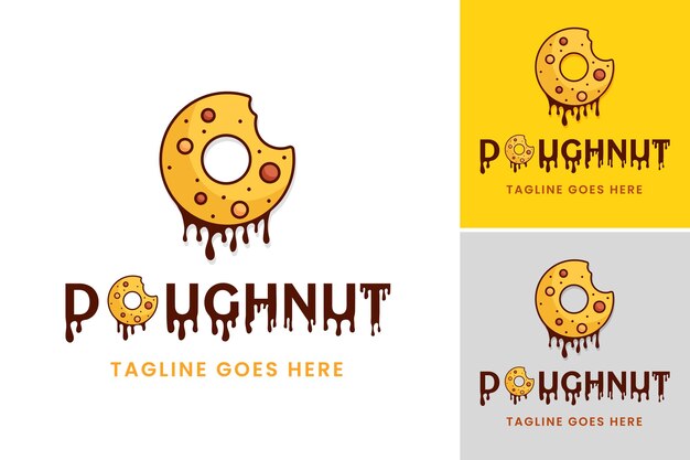 Doughnut logo Creatief Doughnut vector illustratie logo ontwerp Doughnut platte vector illustratie.