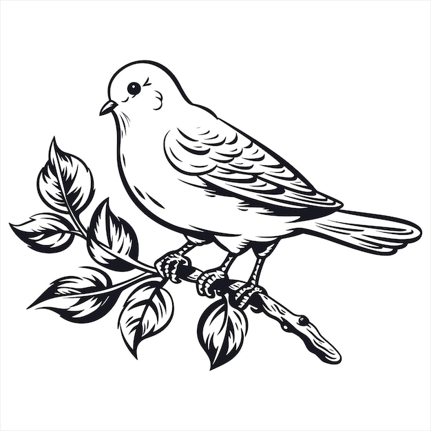dove clipart 검은색과 색의 간단한 터