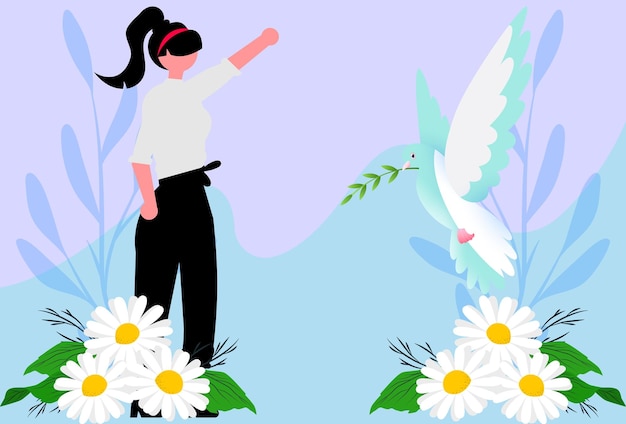dove concept illustration stylish and beautiful