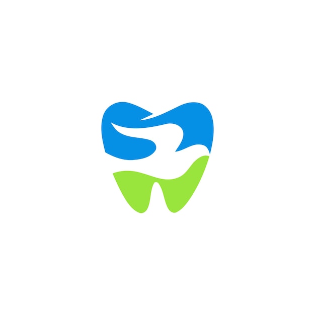 ベクトル 鳩歯科のロゴデザイン