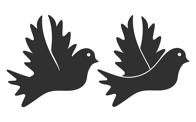 Vector dove icon bird symbol of peace and freedom in simple style vector illustration eps 10