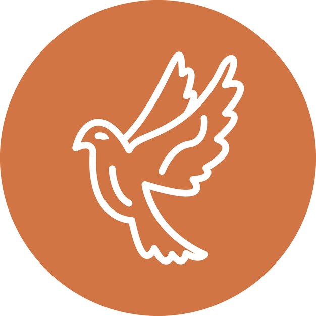 Vector dove icon style