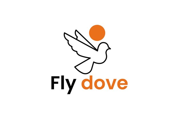 Vector dove logo vector icon illustration