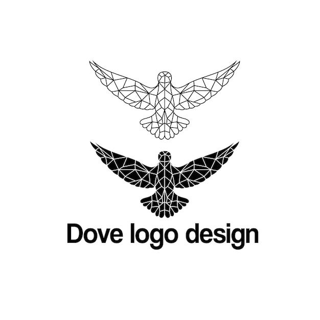 Dove pagan vector logo design