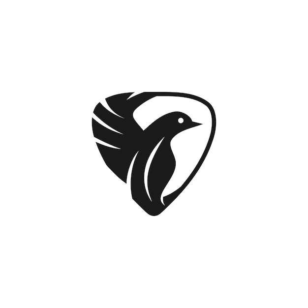 Dove Pigeon Shield Icon Template Isolated