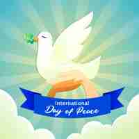 Vector dove poster peace day