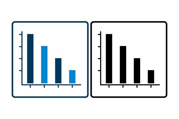 down graph chart icon vector Icon related to graph and seo suitable for web site app user interfaces printable etc solid icon style simple vector design editable