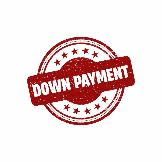 Vector down payment grunge rubber stamp vector illustration.