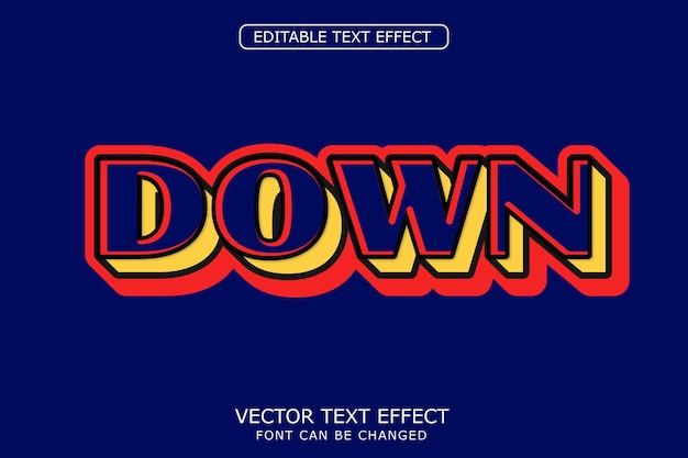 Vector down text effect