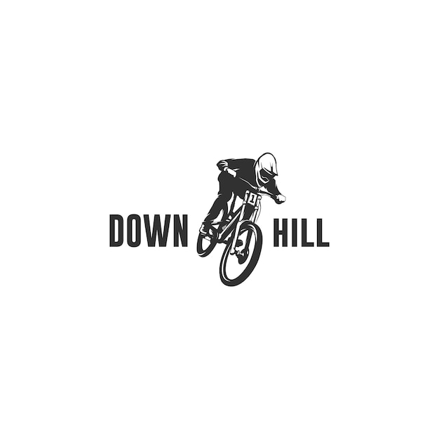 Downhill fiets silhouet logo