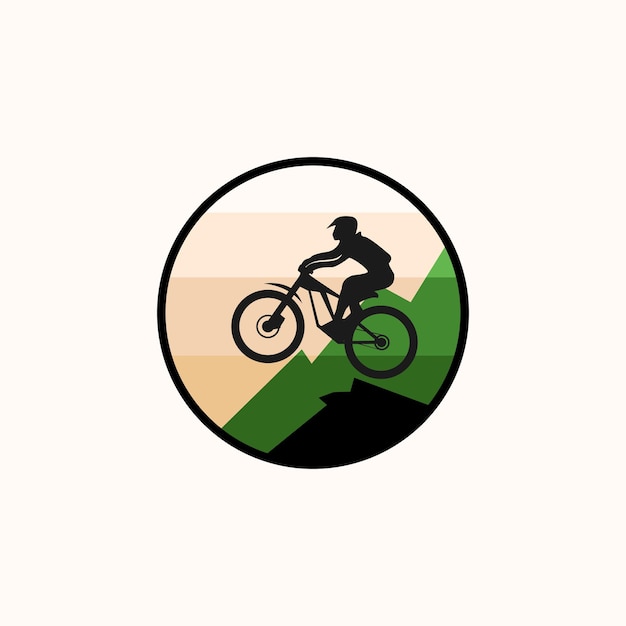 Downhill logo ontwerp vector