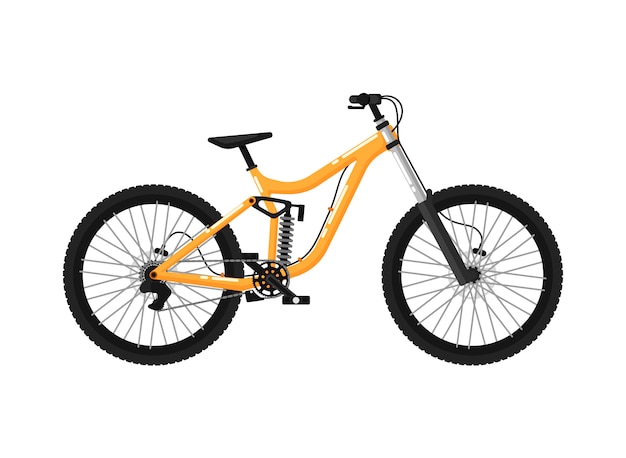 Downhill sport fiets geïsoleerde pictogram