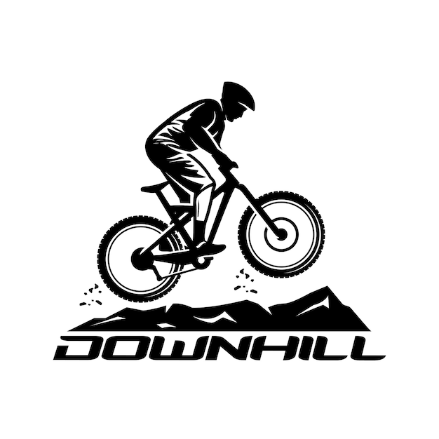 Vector downhill vector logo sjabloon