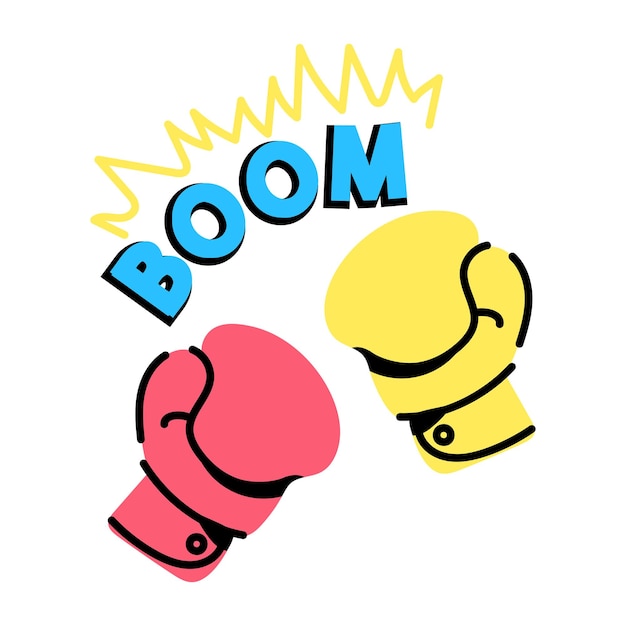 Vector download an amazing sticker design of boom