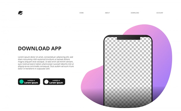 Download app landing page