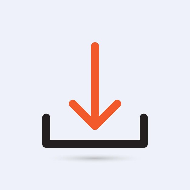 Vector download arrow flat icon