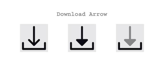 Download arrow icons set