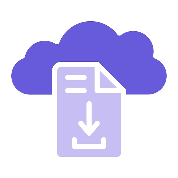 Download bestand op Cloud Vector Illustratie