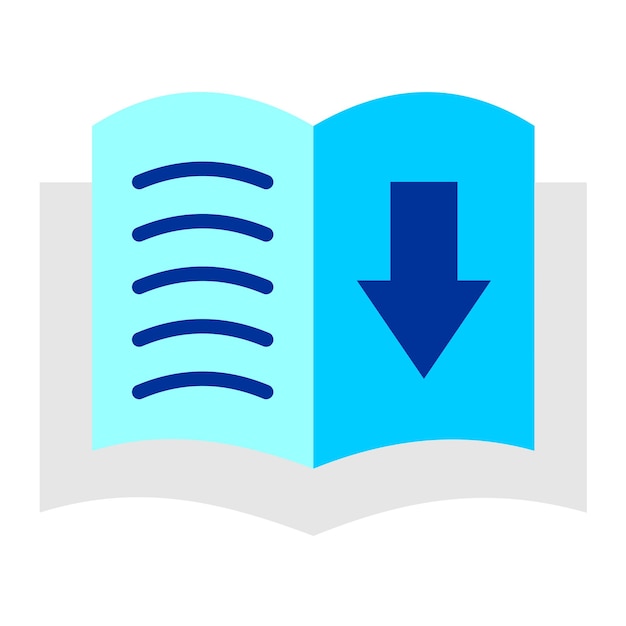 Vector download book icon style