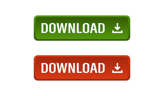 ダウンロード ボタンのグラデーション スタイル ベクトル分離 ui デザイン