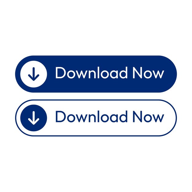 Vector download button template