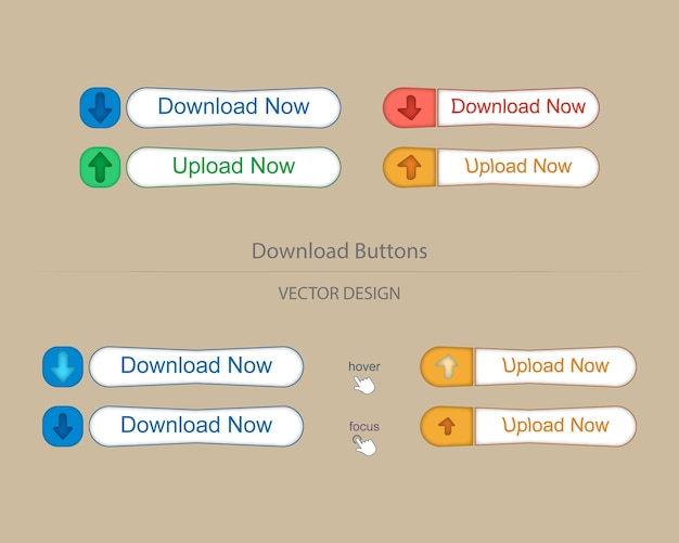 Download Buttons Vector Design